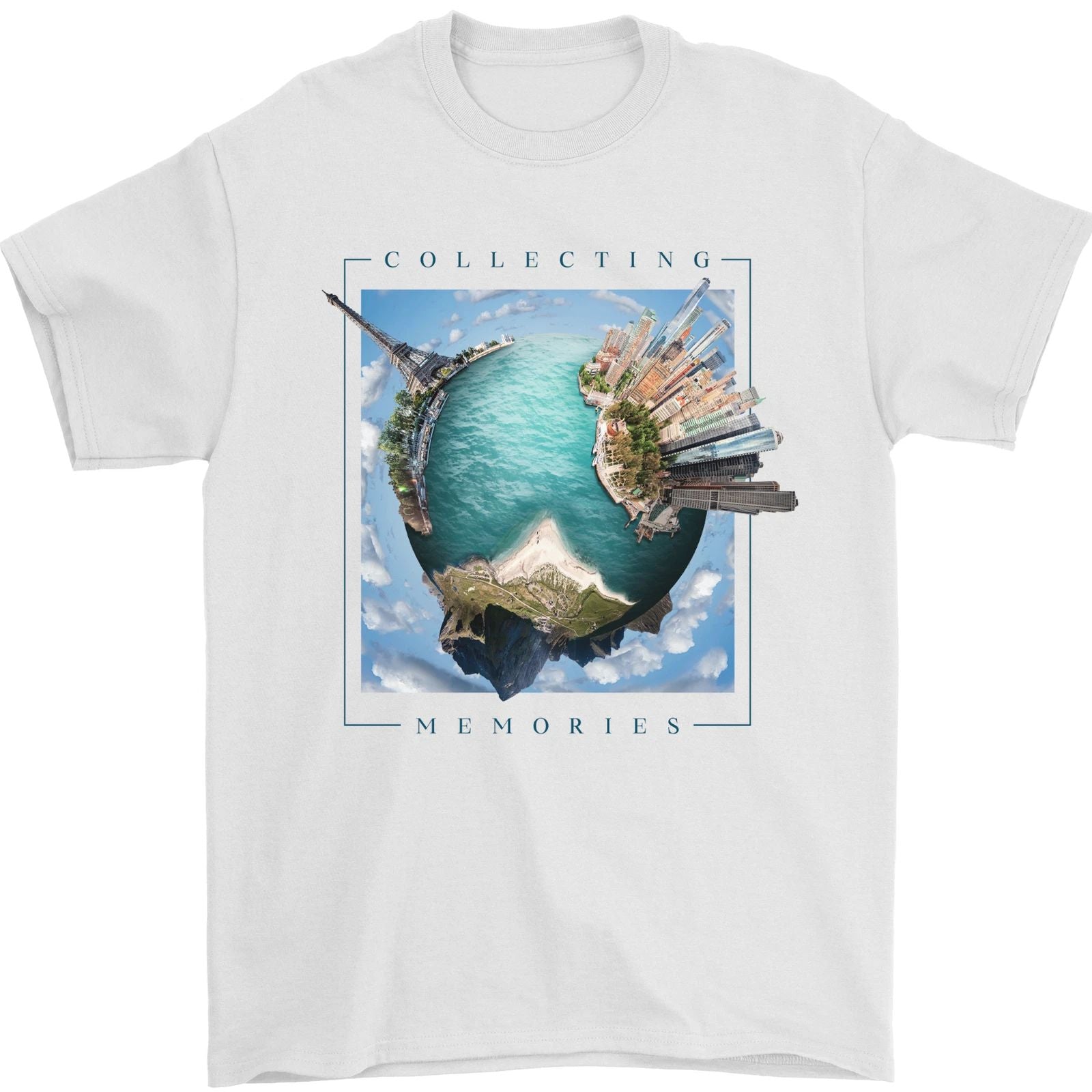 Memories World Travel Traveller Travelling Mens T-Shirt 100% Cotton Unisex T-shirt, Sweatshirt, Hoodie, Long Sleeve Tee - T-Shirt, Sweatshirt, Hoodie