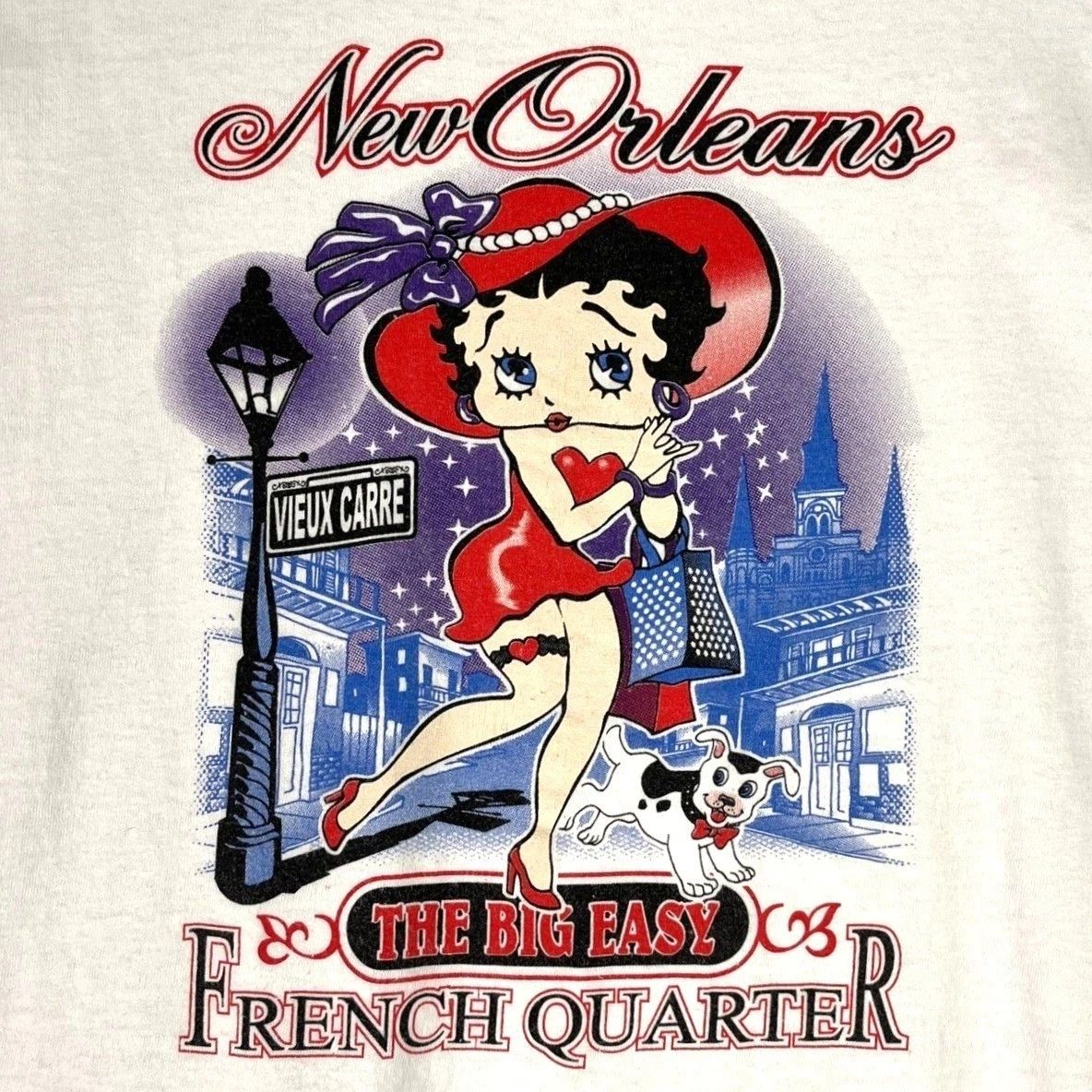 New Orleans The Big Easy Betty Boop Shirt Men XXL French Quarter Mardi Gras Unisex T-shirt, Sweatshirt, Hoodie, Long Sleeve Tee - T-Shirt, Sweatshirt, Hoodie