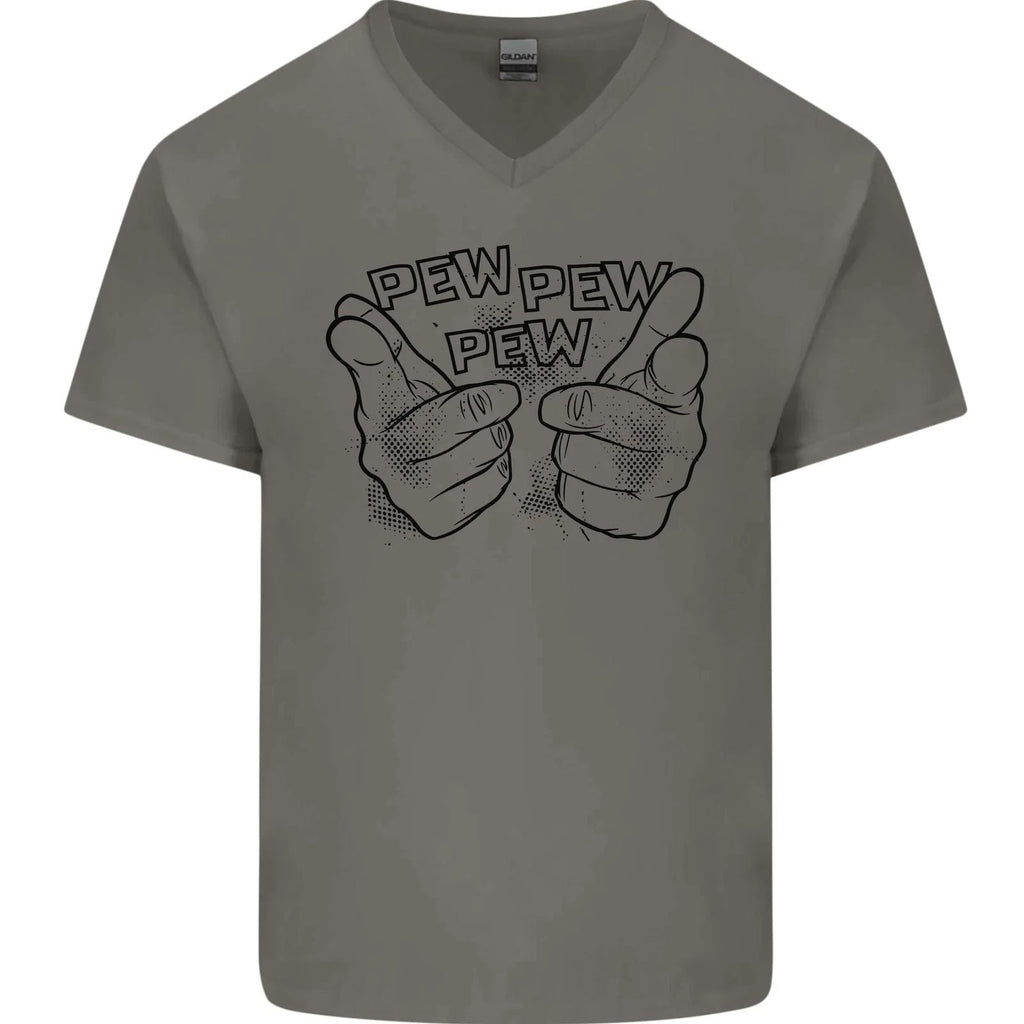 Pew Pew Pew Hands Funny Lightsaber Sci-Fi Mens V-Neck Cotton T-Shirt Unisex T-shirt, Sweatshirt, Hoodie, Long Sleeve Tee - T-Shirt, Sweatshirt, Hoodie