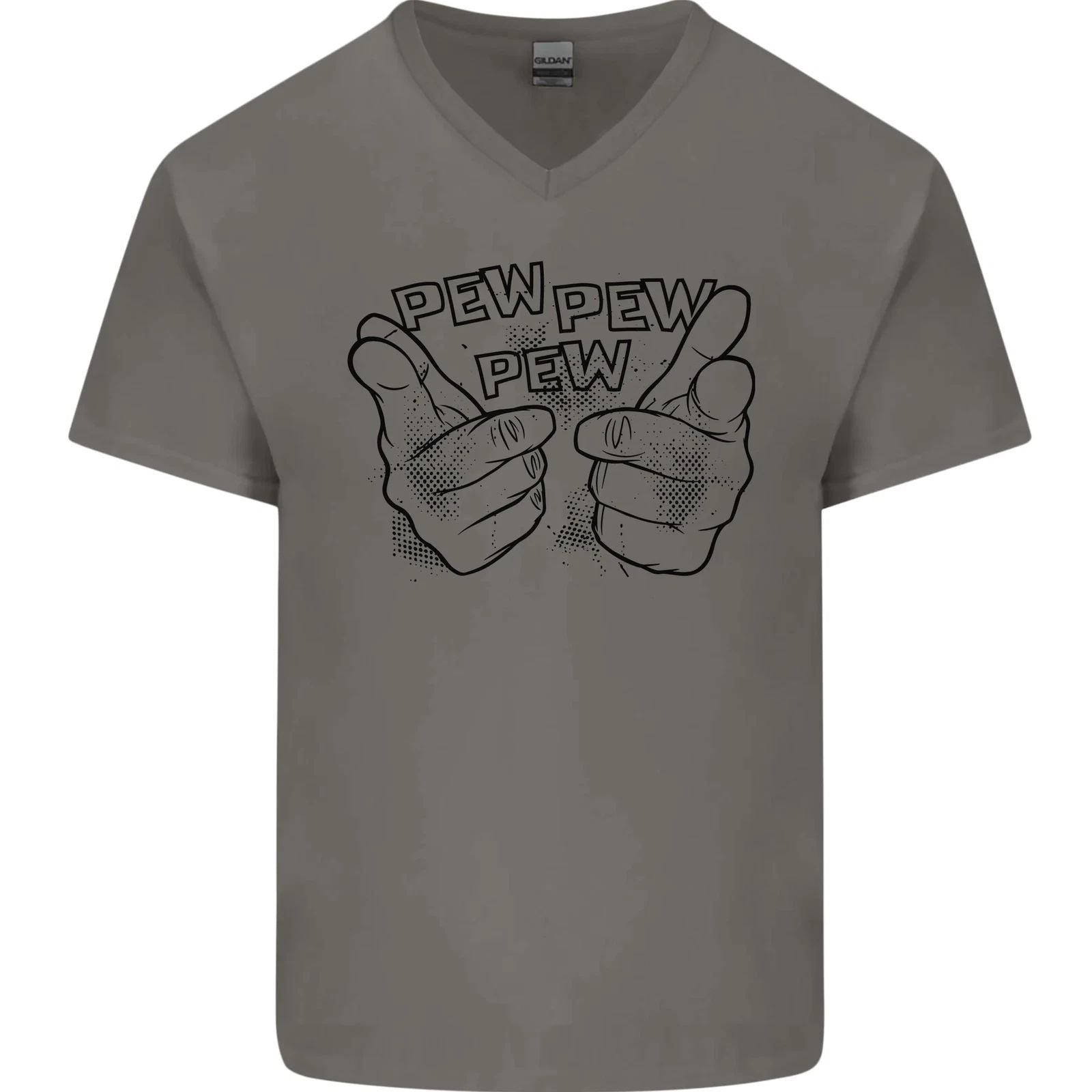 Pew Pew Pew Hands Funny Lightsaber Sci-Fi Mens V-Neck Cotton T-Shirt Unisex T-shirt, Sweatshirt, Hoodie, Long Sleeve Tee - T-Shirt, Sweatshirt, Hoodie