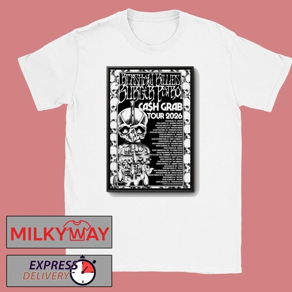 Rickshaw Billies Burger Patrol Cash Grab Tour 2026 Poster shirt Unisex T-shirt, Sweatshirt, Hoodie, Long Sleeve Tee - T-Shirt, Sweatshirt, Hoodie