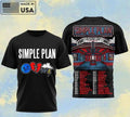 Simple Plan The Bigger Than You Think Tour AOP T-Shirt Unisex T-shirt, Sweatshirt, Hoodie, Long Sleeve Tee - T-Shirt, Sweatshirt, Hoodie