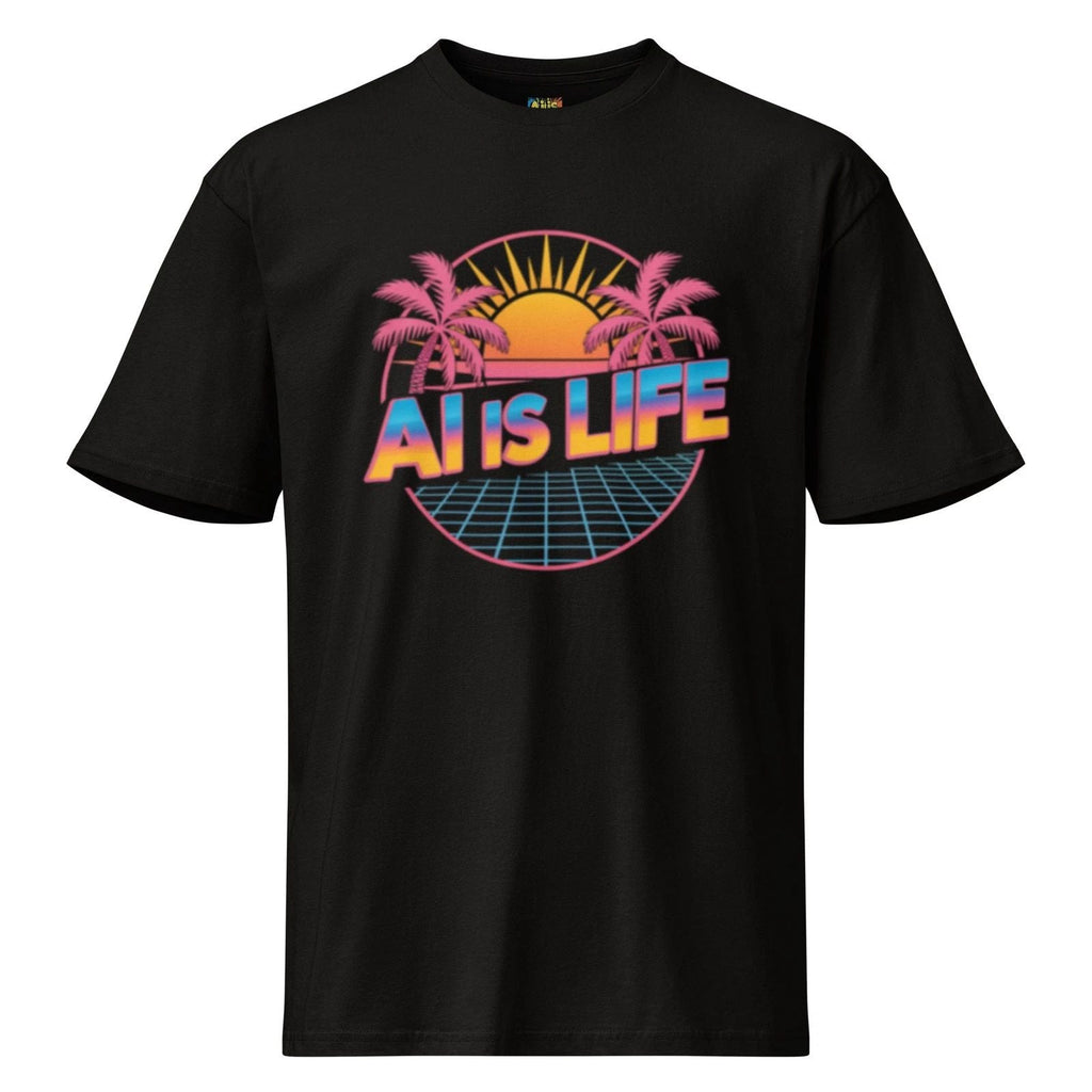 AI is Life "SYNTHWAVE SUNRISE" Unisex T-shirt, Sweatshirt, Hoodie, Long Sleeve Tee - T-Shirt, Sweatshirt, Hoodie