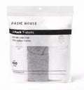 BASIC HOUSE 100% Cotton Crew Neck T-Shirt 3-Pack Bundle Short Sleeve Unisex T-shirt, Sweatshirt, Hoodie, Long Sleeve Tee - T-Shirt, Sweatshirt, Hoodie