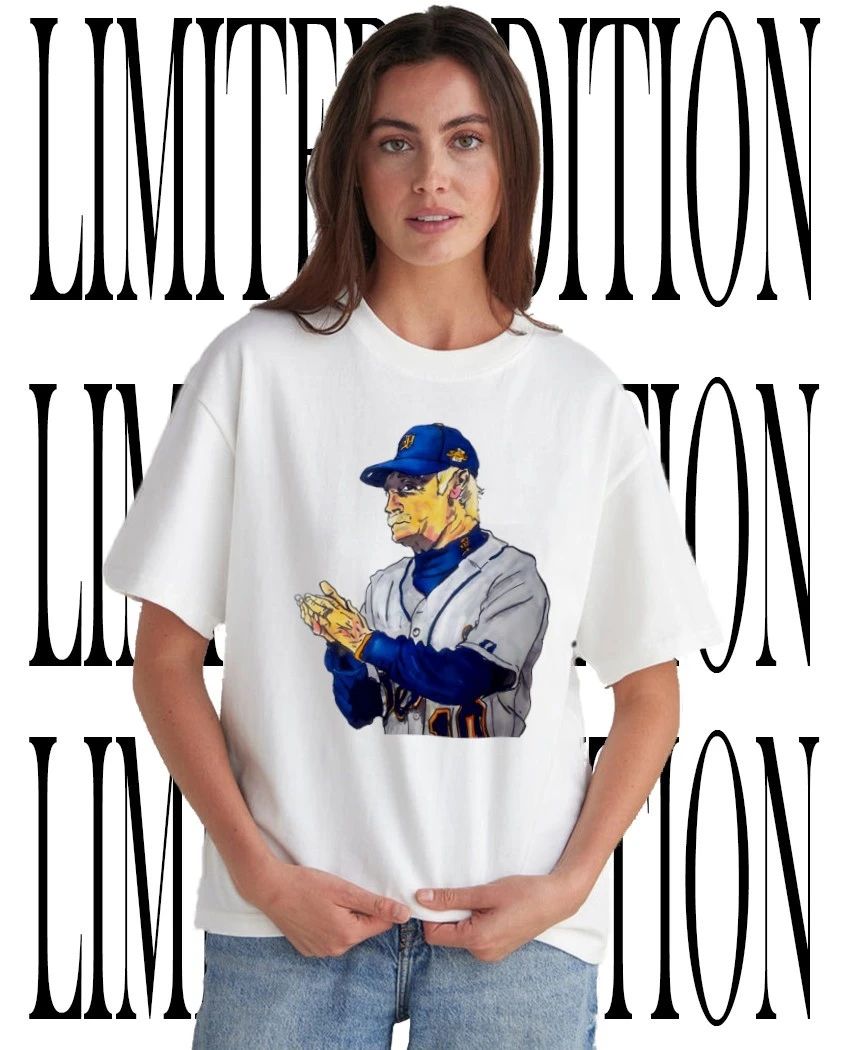 MLB Milwaukee Brewers Ned Yost 30 Baseball clapping caricature t-shirt Unisex T-shirt, Sweatshirt, Hoodie, Long Sleeve Tee - T-Shirt, Sweatshirt, Hoodie
