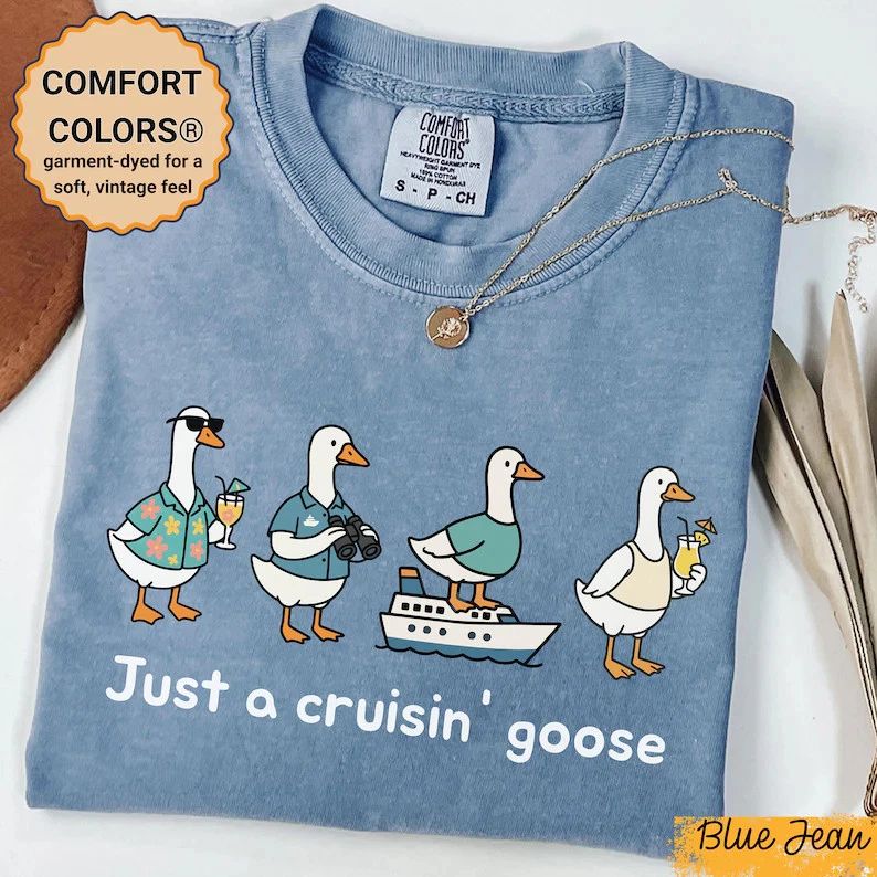 Funny Cruisin Goose Comfort Tee Cruise Vacation Travel Ocean Gift Unisex T-shirt, Sweatshirt, Hoodie, Long Sleeve Tee - T-Shirt, Sweatshirt, Hoodie