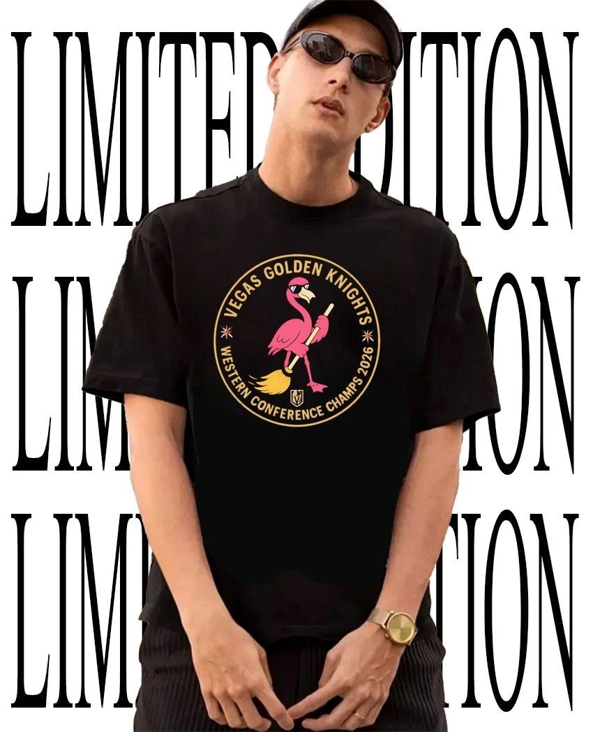 Vegas Golden Knights 2026 Western Conference Final Flamingo Sweep shirt Unisex T-shirt, Sweatshirt, Hoodie, Long Sleeve Tee - T-Shirt, Sweatshirt, Hoodie