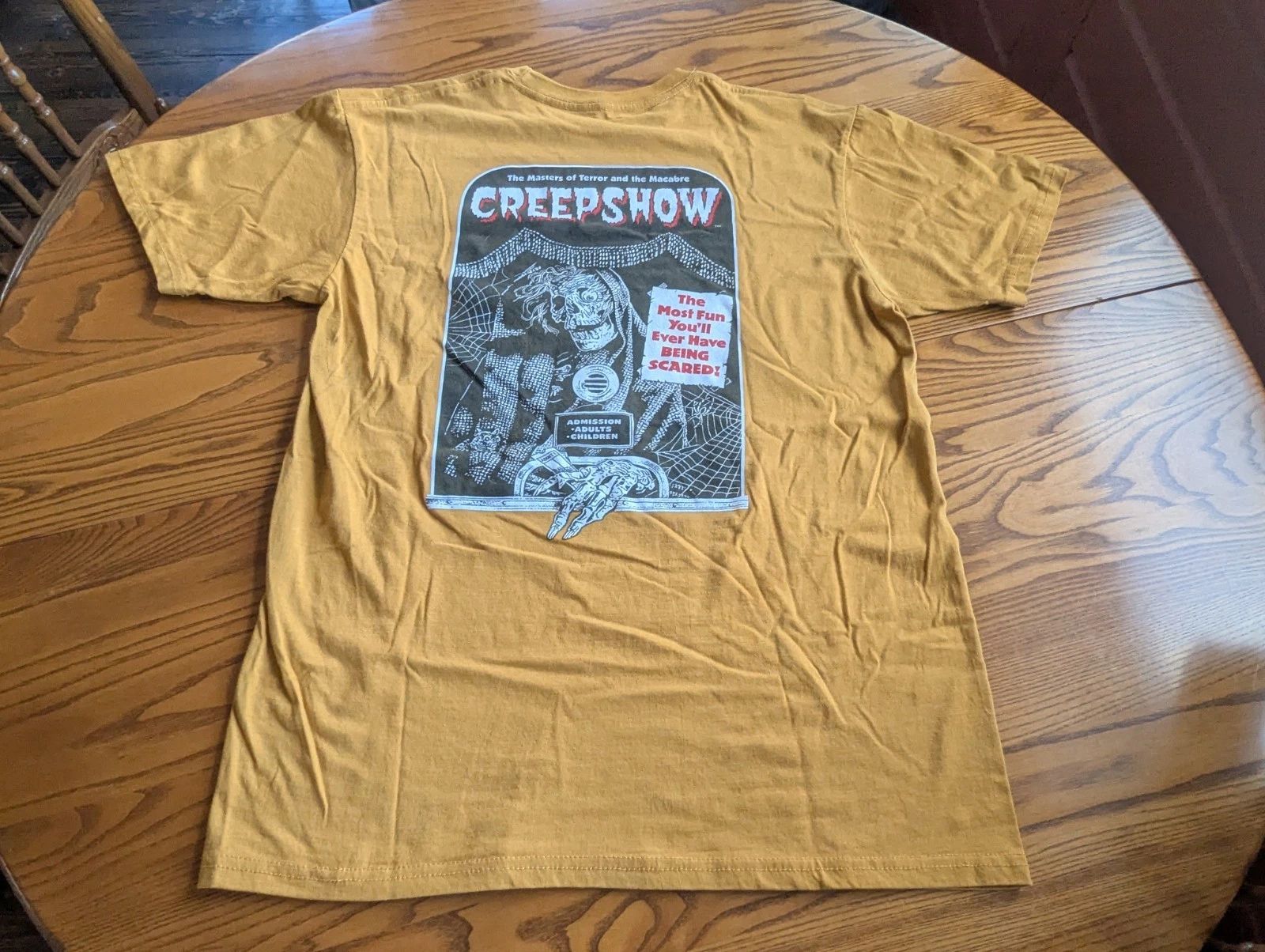 CREEPSHOW Mustard Short Sleeve T-Shirt (2023) Size LARGE 80s Horror Movie Logo Unisex T-shirt, Sweatshirt, Hoodie, Long Sleeve Tee - T-Shirt, Sweatshirt, Hoodie