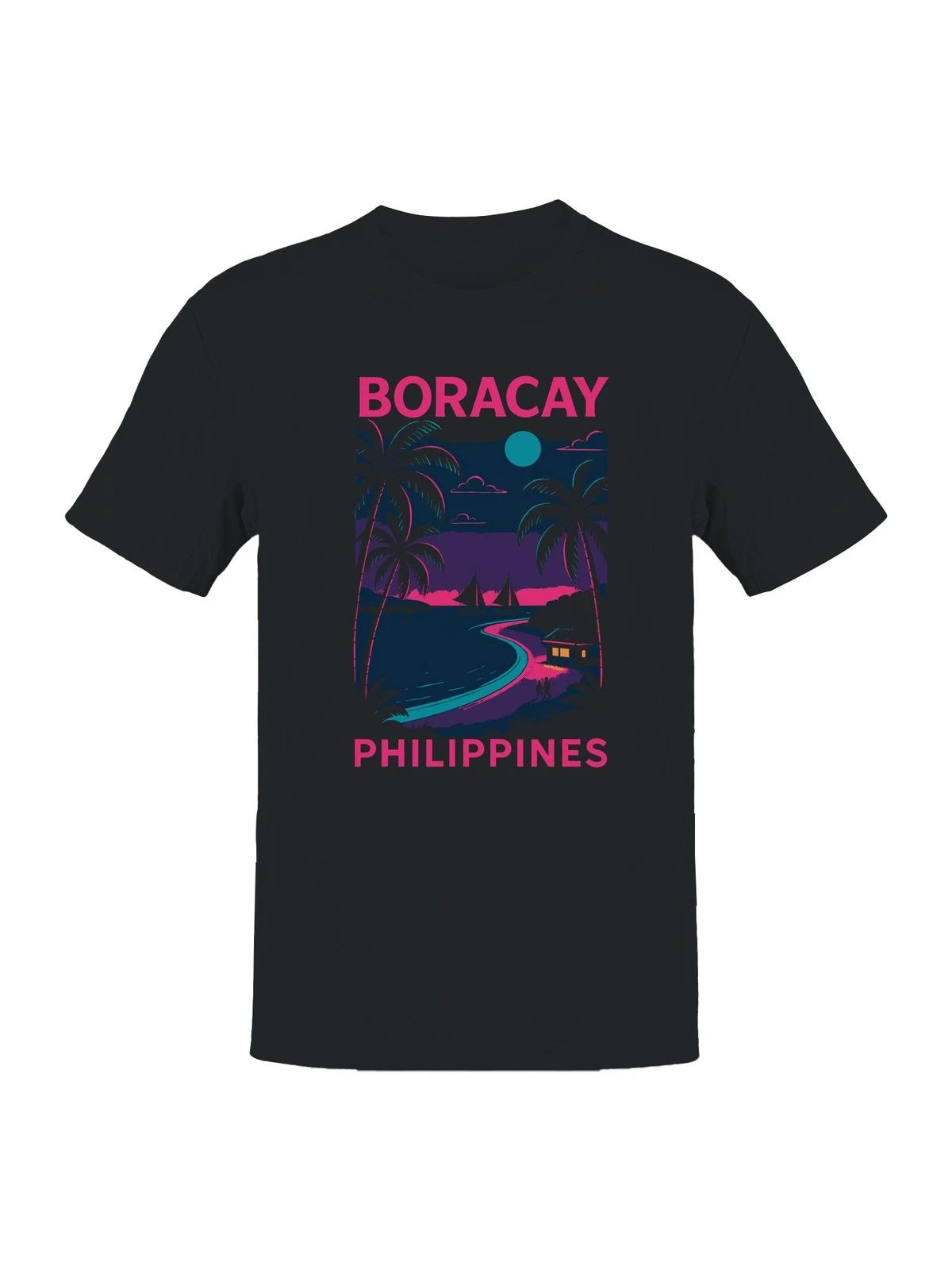 Boracay Nightscape Art Design Men's T-shirt Unisex T-shirt, Sweatshirt, Hoodie, Long Sleeve Tee - T-Shirt, Sweatshirt, Hoodie