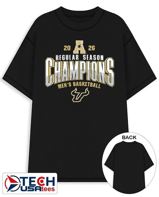 South Florida Bulls 2026 AAC Mens Basketball Regular Season Champions shirt Unisex T-shirt, Sweatshirt, Hoodie, Long Sleeve Tee - T-Shirt, Sweatshirt, Hoodie