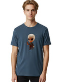 Alien-With-Smartphone Mens Graphic Tee, 100% Cotton, Casual Summer Wear Unisex T-shirt, Sweatshirt, Hoodie, Long Sleeve Tee - T-Shirt, Sweatshirt, Hoodie