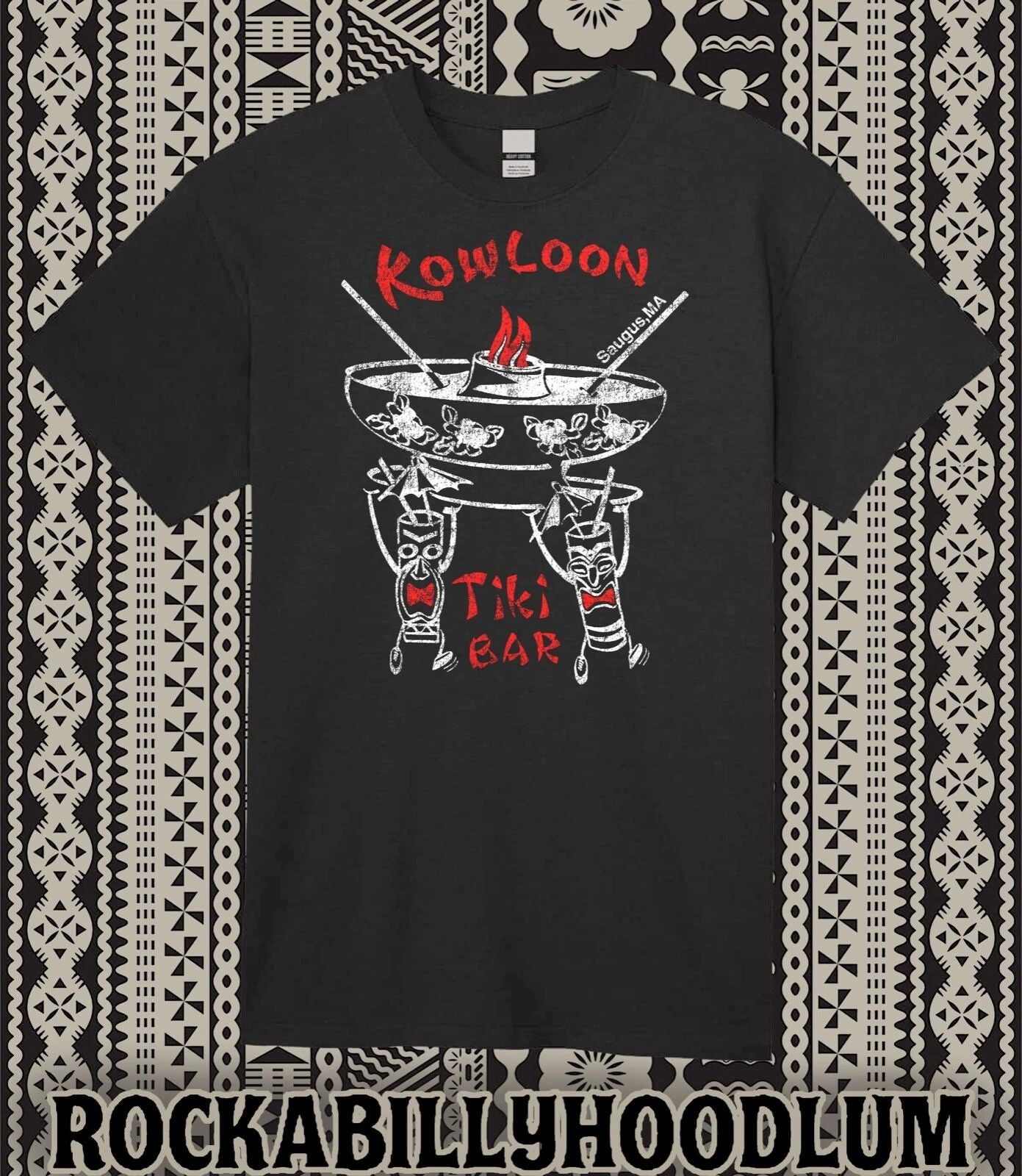 Retro Tiki Art Tee T Shirt 100% Cotton Bar Mug Restaurant Kowloon Saugus MA Unisex T-shirt, Sweatshirt, Hoodie, Long Sleeve Tee - T-Shirt, Sweatshirt, Hoodie