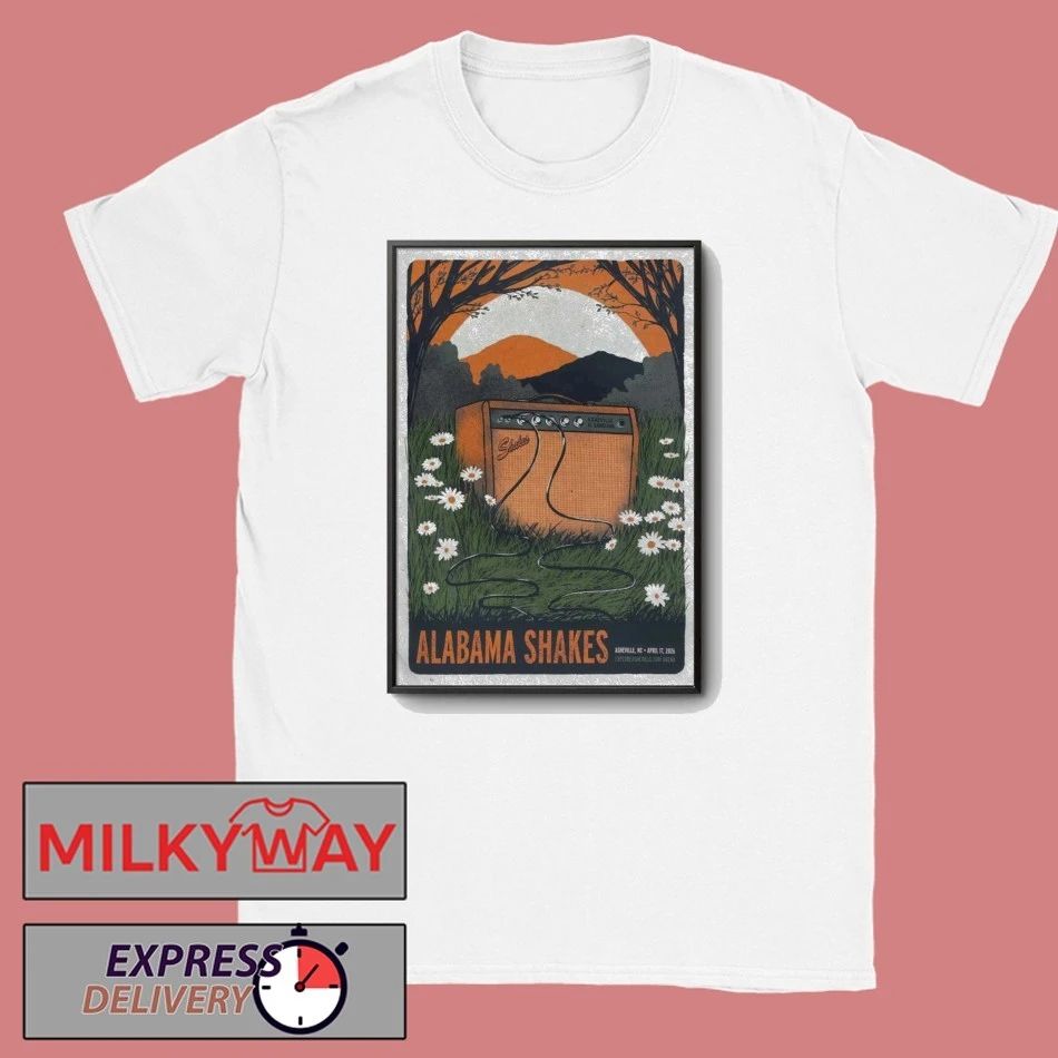 Apr 17 2026 Alabama Shakes Asheville NC Poster shirt Unisex T-shirt, Sweatshirt, Hoodie, Long Sleeve Tee - T-Shirt, Sweatshirt, Hoodie