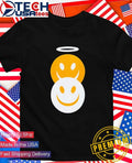 Angel and devil smiley shirt Unisex T-shirt, Sweatshirt, Hoodie, Long Sleeve Tee - T-Shirt, Sweatshirt, Hoodie