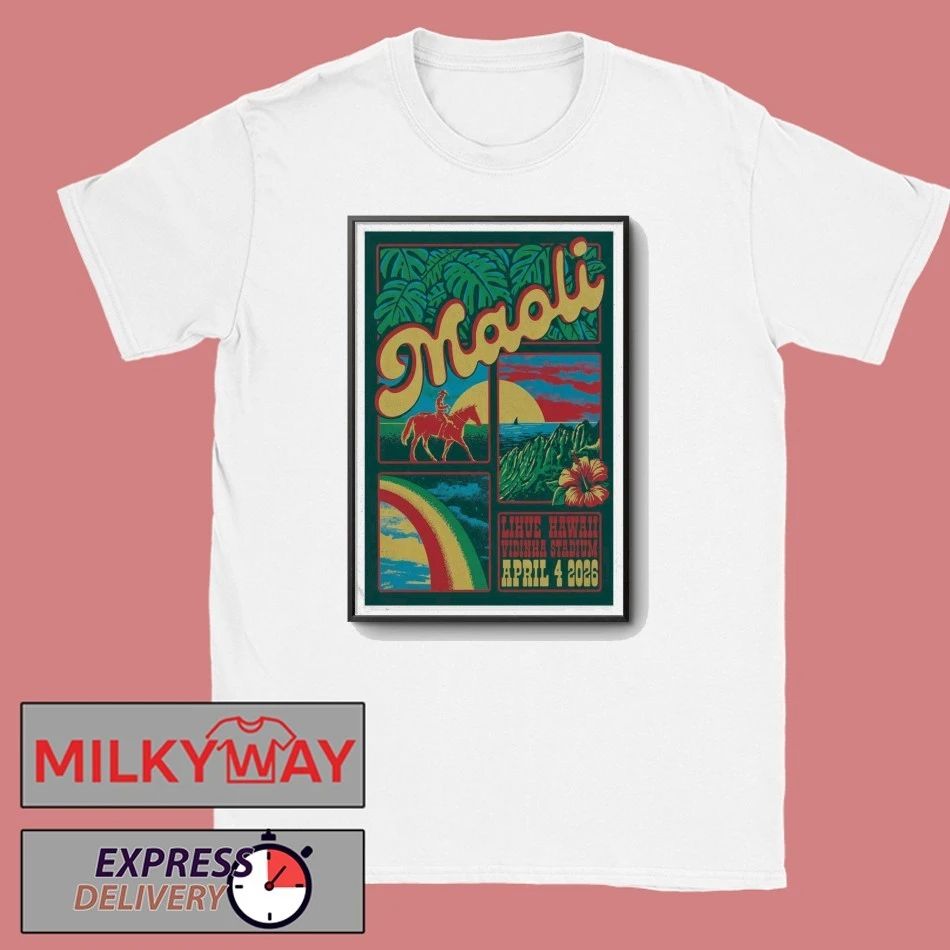 Maoli concert Lihue, Vidinha Stadium, Apr 04, 2026 Poster Limited shirt Unisex T-shirt, Sweatshirt, Hoodie, Long Sleeve Tee - T-Shirt, Sweatshirt, Hoodie