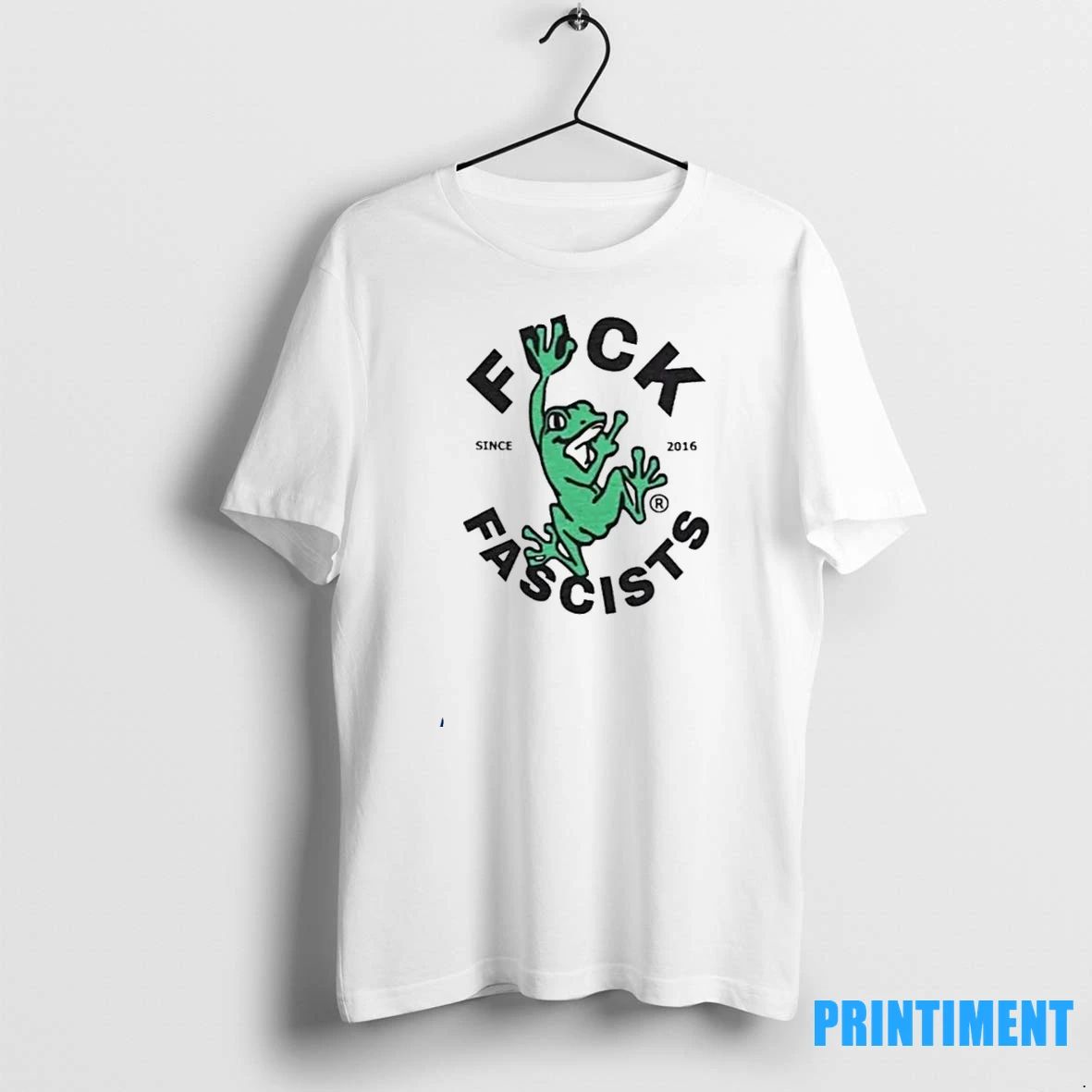 Frog Fuck Fascists Since 2016 Tshirts Sweater Unisex T-shirt, Sweatshirt, Hoodie, Long Sleeve Tee - T-Shirt, Sweatshirt, Hoodie