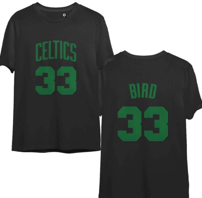 Vintage Sports Shirt  Larry Bird Fan Tee, Double Sided Jersey Look Unisex T-shirt, Sweatshirt, Hoodie, Long Sleeve Tee - T-Shirt, Sweatshirt, Hoodie