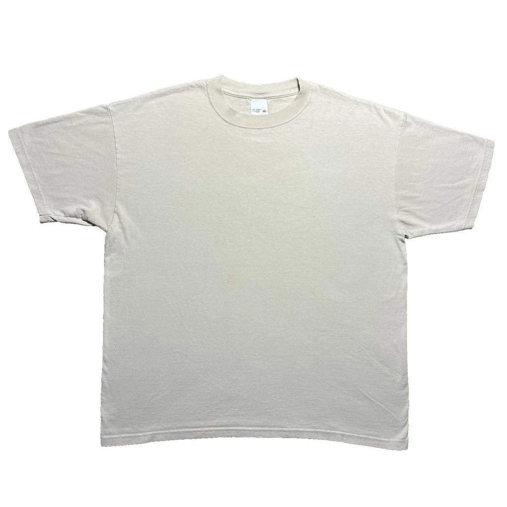 Vintage Y2K Blank T Shirt Mens XL Beige Cotton Basic Minimal Tee Anvil Tag Unisex T-shirt, Sweatshirt, Hoodie, Long Sleeve Tee - T-Shirt, Sweatshirt, Hoodie