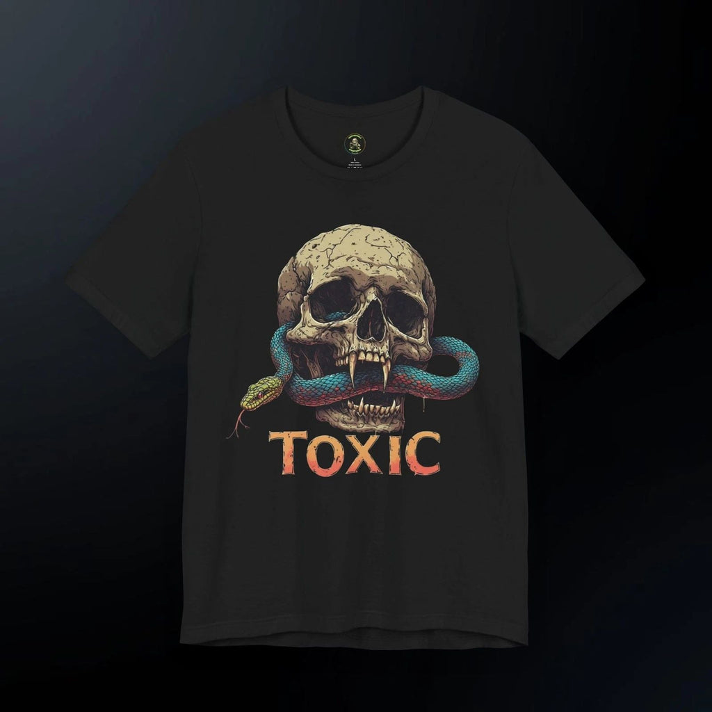 Toxic Skull with Snake T-Shirt | Skull Snake Graphic Tee Unisex T-shirt, Sweatshirt, Hoodie, Long Sleeve Tee - T-Shirt, Sweatshirt, Hoodie
