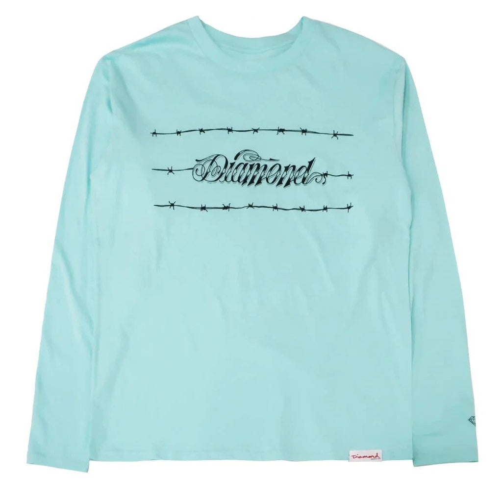 Diamond Supply Co. Men's Barbed Wire Long Sleeve Seafoam Green T-Shirt Unisex T-shirt, Sweatshirt, Hoodie, Long Sleeve Tee - T-Shirt, Sweatshirt, Hoodie