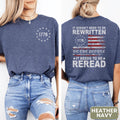 1776 We the People T-Shirt with American Flag It Doesn't Need to Be Rewritten Unisex T-shirt, Sweatshirt, Hoodie, Long Sleeve Tee - T-Shirt, Sweatshirt, Hoodie