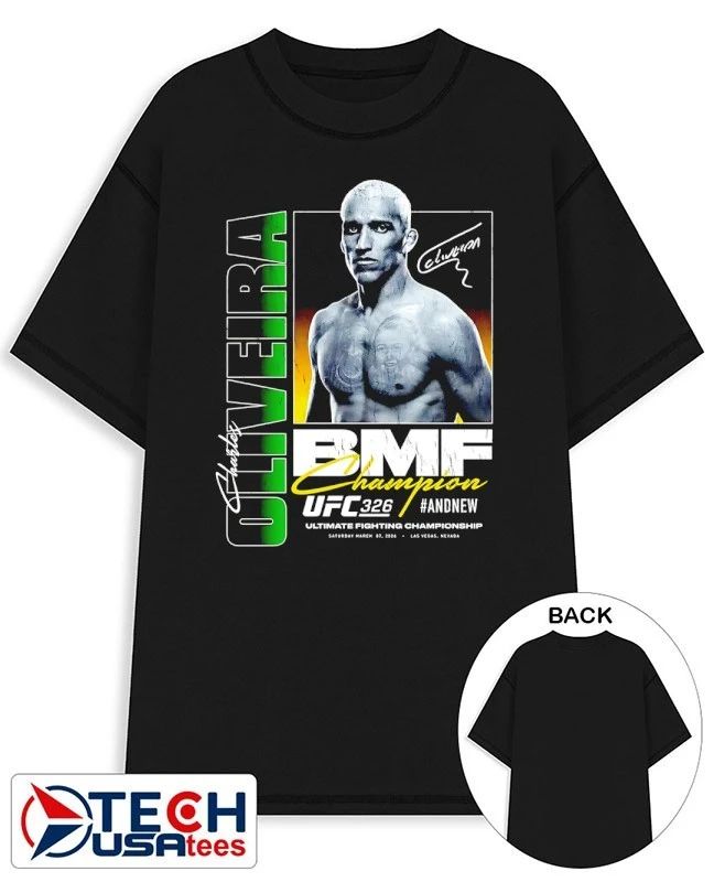Charles Oliveira UFC 326 And New BMF Champion shirt Unisex T-shirt, Sweatshirt, Hoodie, Long Sleeve Tee - T-Shirt, Sweatshirt, Hoodie