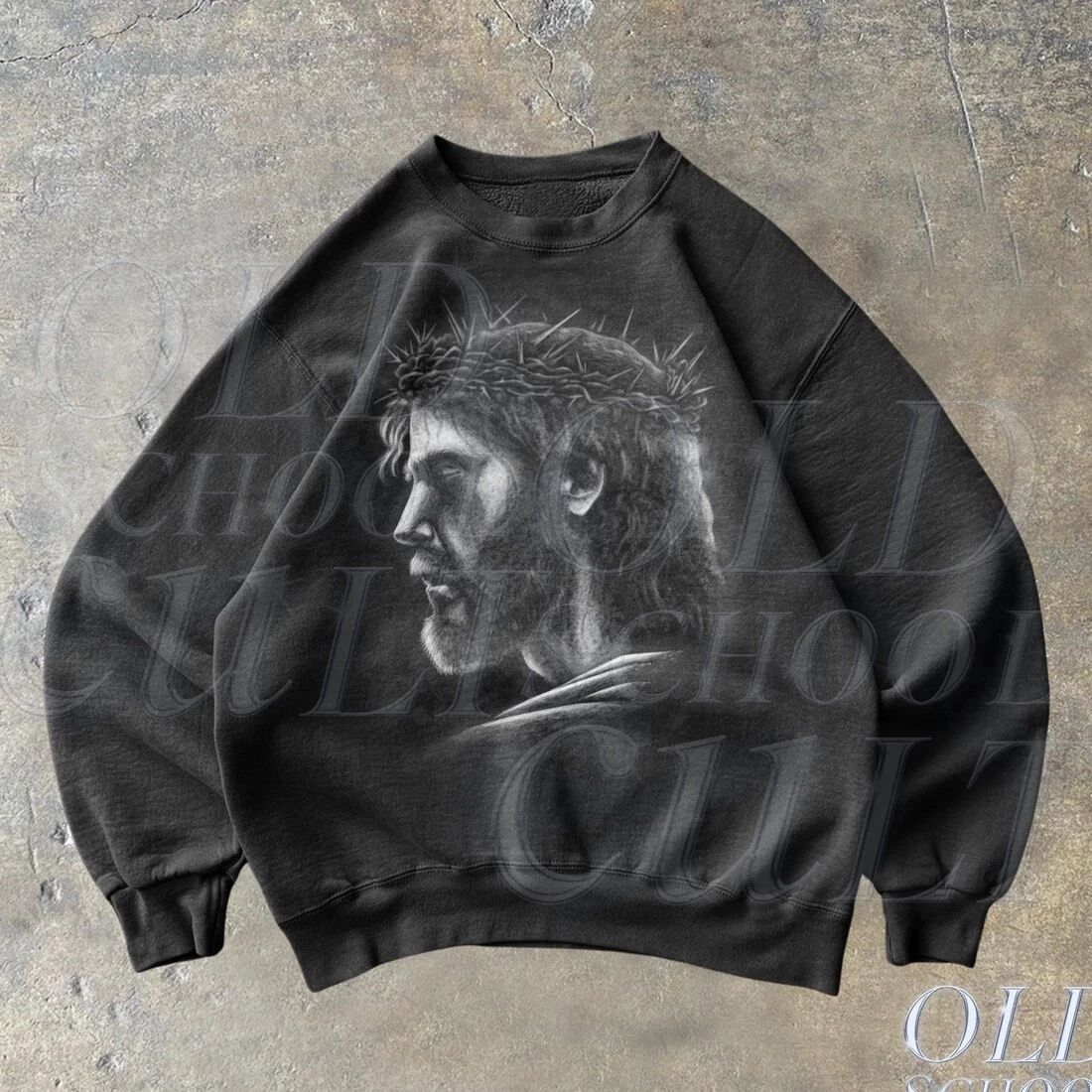 Jesus Vintage 90s Graphic Hoodie, Retro Y2k Jesus Hand Drawn Sweater, Unisex T-shirt, Sweatshirt, Hoodie, Long Sleeve Tee - T-Shirt, Sweatshirt, Hoodie