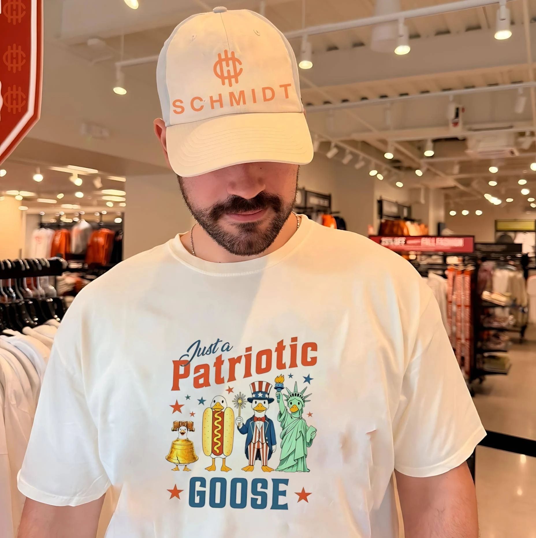 Just a patriotic goose graphic shirt Unisex T-shirt, Sweatshirt, Hoodie, Long Sleeve Tee - T-Shirt, Sweatshirt, Hoodie