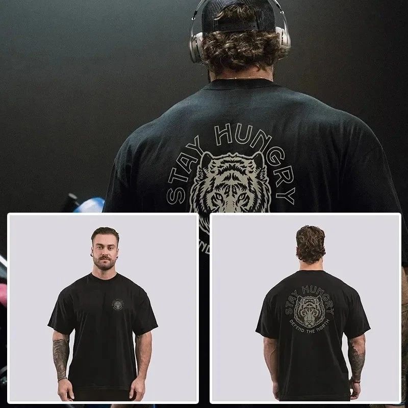 100% Cotton Men's Short Sleeved Graphic Printed Oversized T-shirt Gym Casual Unisex T-shirt, Sweatshirt, Hoodie, Long Sleeve Tee - T-Shirt, Sweatshirt, Hoodie
