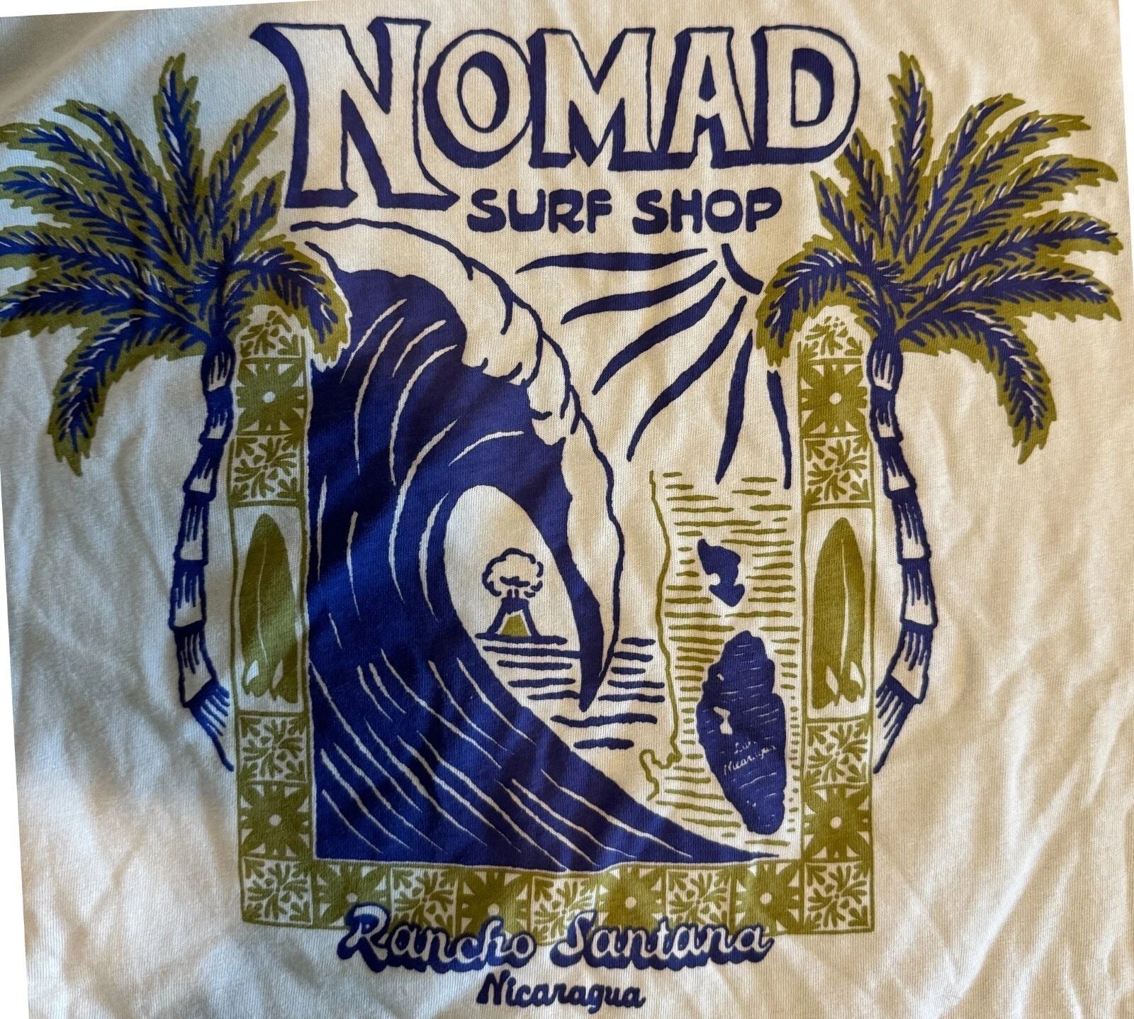 Next Level NOMAD SURF SHOP Mens T-shirt blue graphic print Rancho Nicaragua NWT Unisex T-shirt, Sweatshirt, Hoodie, Long Sleeve Tee - T-Shirt, Sweatshirt, Hoodie