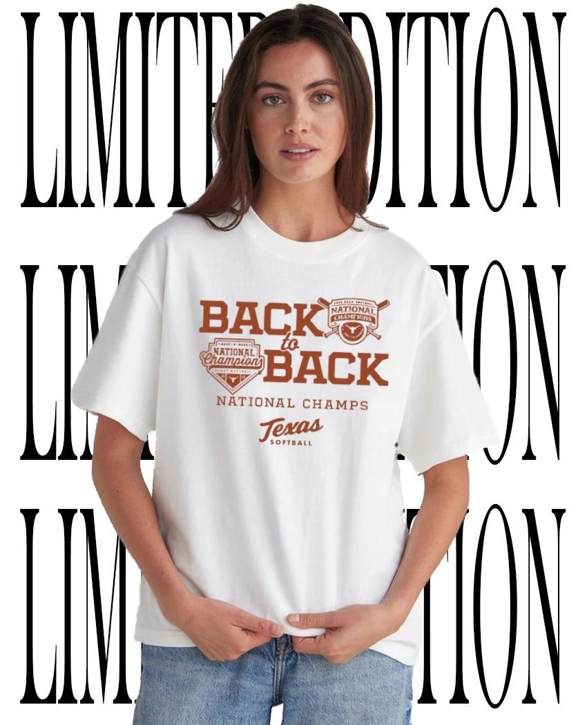 Texas Longhorns Softball Back-To-Back National Champions 2026 shirt Unisex T-shirt, Sweatshirt, Hoodie, Long Sleeve Tee - T-Shirt, Sweatshirt, Hoodie