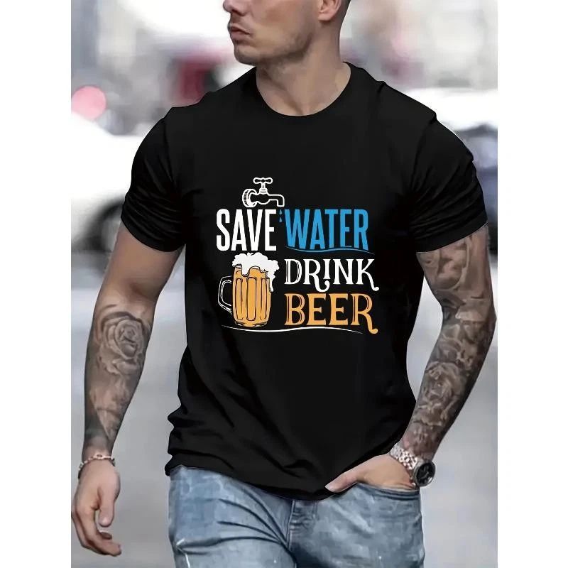 Fashion Save Water Drink Beer Funny Graphic T-Shirt, Men's Humor Beer Tee Unisex T-shirt, Sweatshirt, Hoodie, Long Sleeve Tee - T-Shirt, Sweatshirt, Hoodie