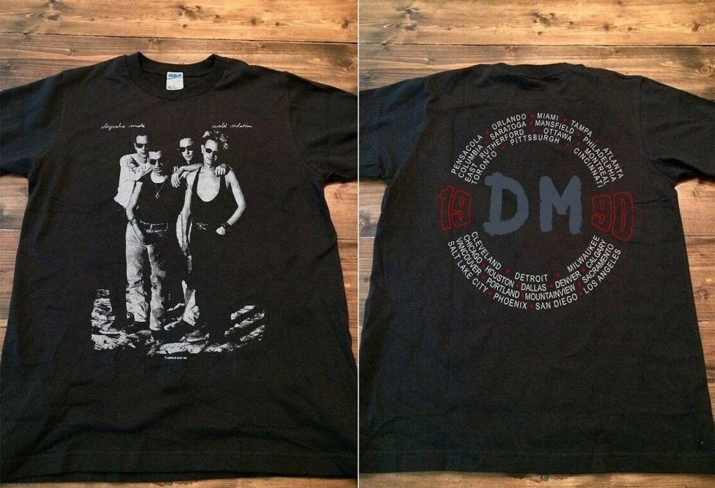 1990 Depeche Mode World Violation Tour Unisex Black T-Shirt Gift For Fans Unisex T-shirt, Sweatshirt, Hoodie, Long Sleeve Tee - T-Shirt, Sweatshirt, Hoodie