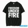 Charlie Kirk Freedom Under Fire Tshirts Sweater Unisex T-shirt, Sweatshirt, Hoodie, Long Sleeve Tee - T-Shirt, Sweatshirt, Hoodie