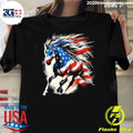 Horse American 4th Of July 2026 Flag USA Shirt Unisex T-shirt, Sweatshirt, Hoodie, Long Sleeve Tee - T-Shirt, Sweatshirt, Hoodie