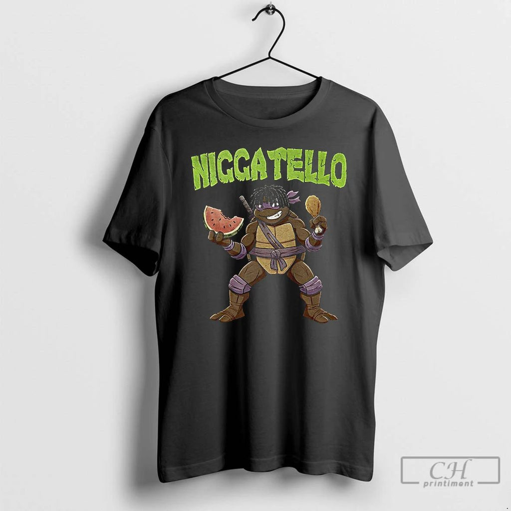 Classic Niggatello Ninja Turtle Cartoon T Shirts Unisex T-shirt, Sweatshirt, Hoodie, Long Sleeve Tee - T-Shirt, Sweatshirt, Hoodie