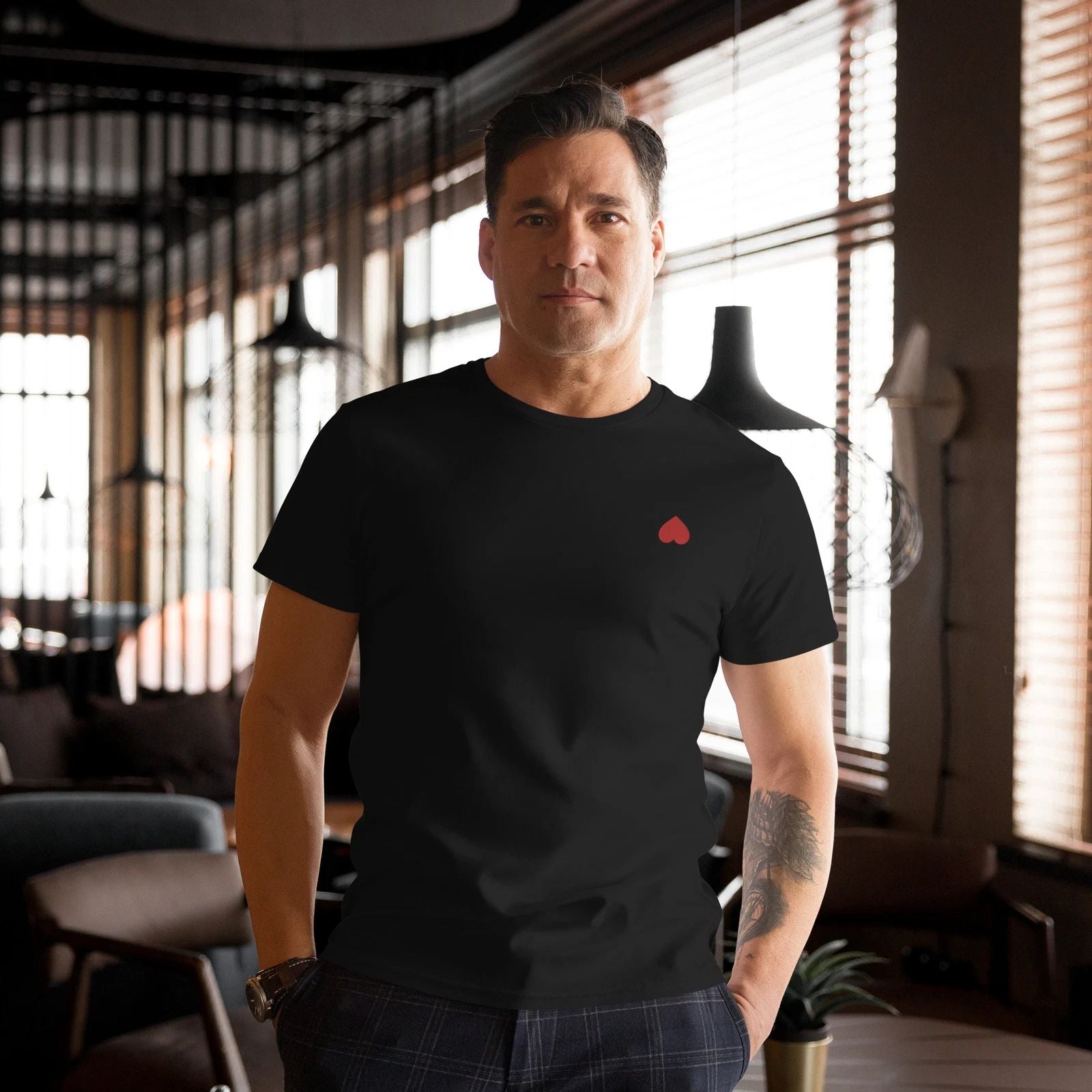Heart upside down Men's premium cotton t-shirt Unisex T-shirt, Sweatshirt, Hoodie, Long Sleeve Tee - T-Shirt, Sweatshirt, Hoodie