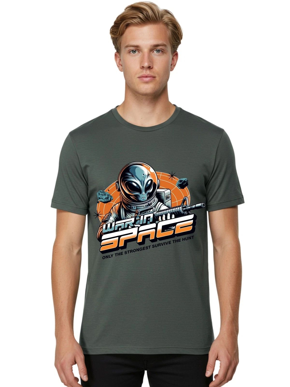 War-In-Space Mens Graphic Tee,100% Cotton,Casual Summer Wear Unisex T-shirt, Sweatshirt, Hoodie, Long Sleeve Tee - T-Shirt, Sweatshirt, Hoodie