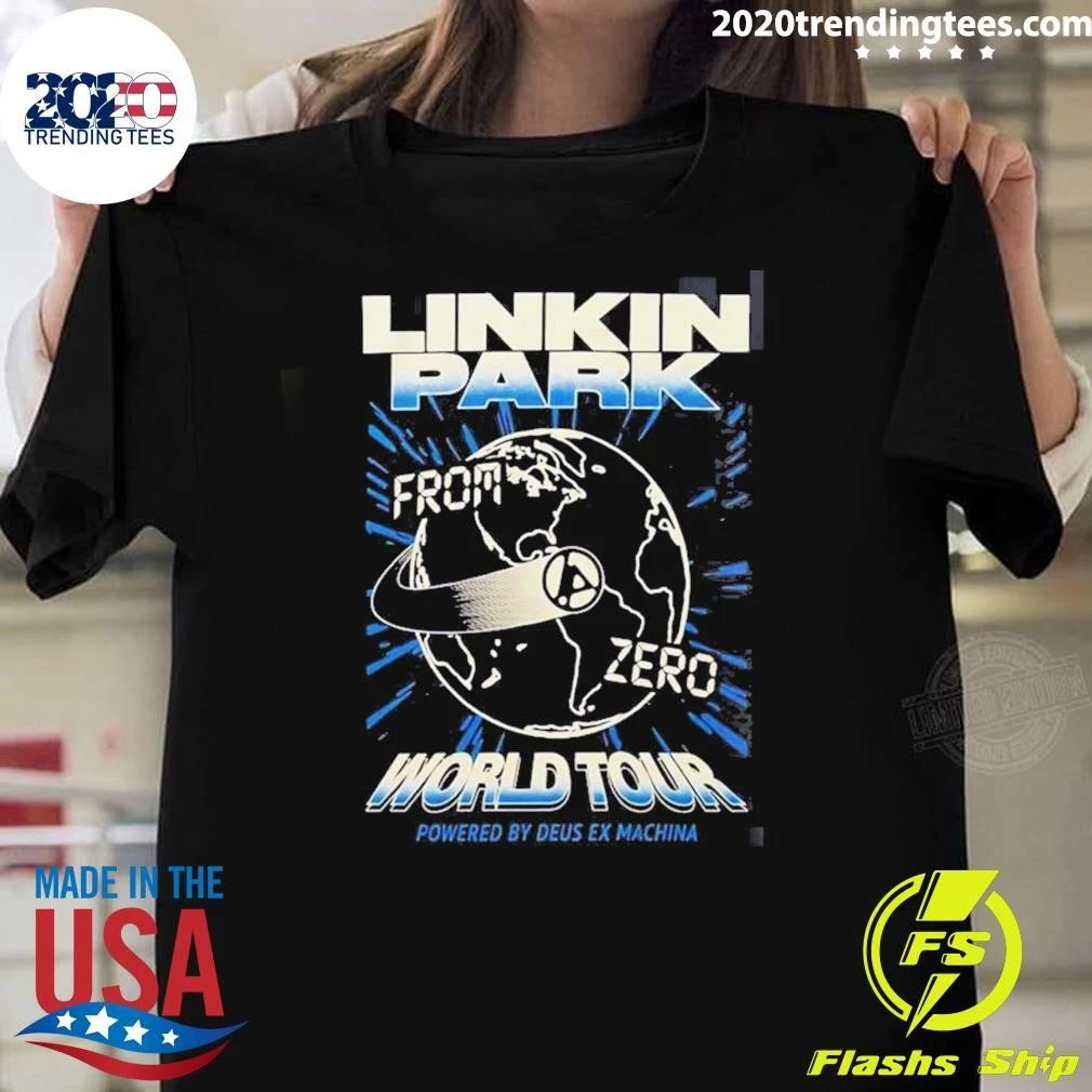 Linkin Park World Tour Powered By Deus Ex Machina Shirt Unisex T-shirt, Sweatshirt, Hoodie, Long Sleeve Tee - T-Shirt, Sweatshirt, Hoodie