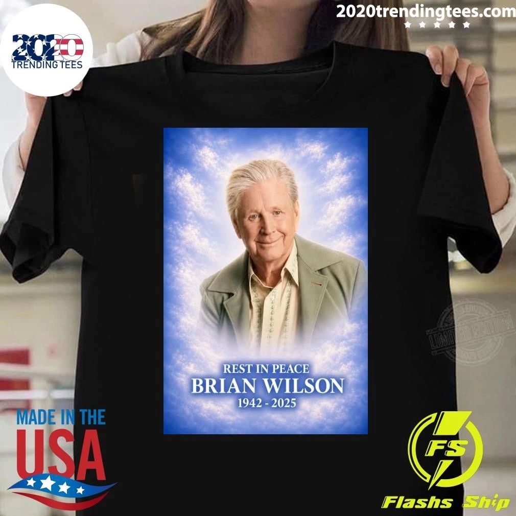 Rest In Peace Brian Wilson 1942-2025 Shirt Unisex T-shirt, Sweatshirt, Hoodie, Long Sleeve Tee - T-Shirt, Sweatshirt, Hoodie