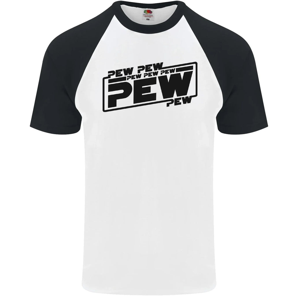 Pew Pew Pew Funny SCI-FI Movie Lightsaber Mens S/S Baseball T-Shirt Unisex T-shirt, Sweatshirt, Hoodie, Long Sleeve Tee - T-Shirt, Sweatshirt, Hoodie