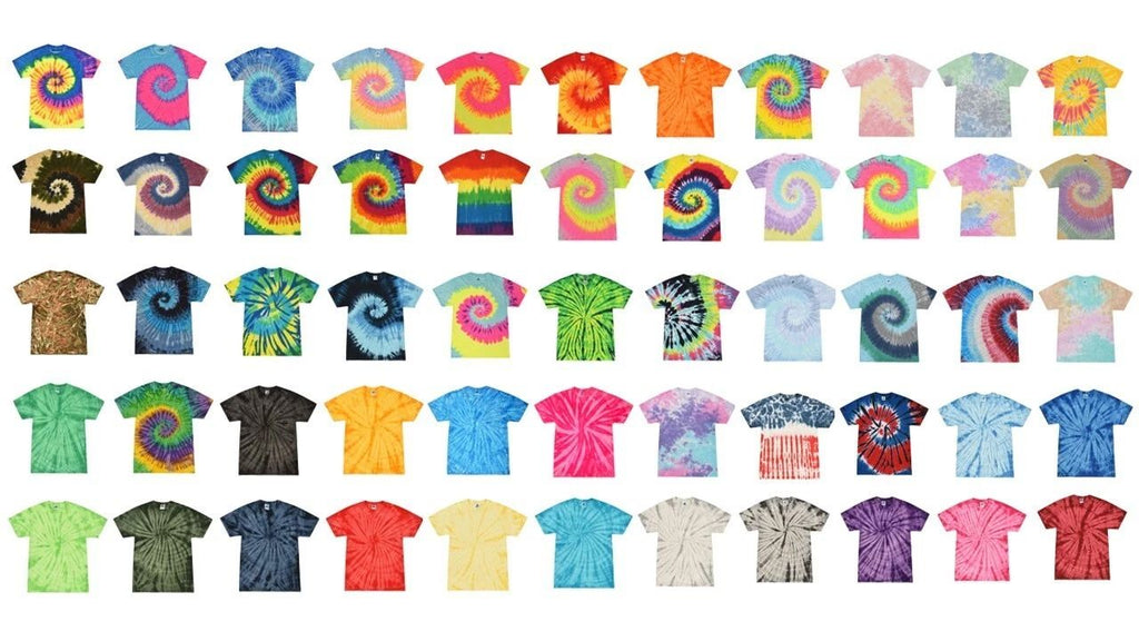 Tie Dye T-Shirts Multi-Color  Adult Size 4XL - 5XL 100% Cotton Colortone Unisex T-shirt, Sweatshirt, Hoodie, Long Sleeve Tee - T-Shirt, Sweatshirt, Hoodie