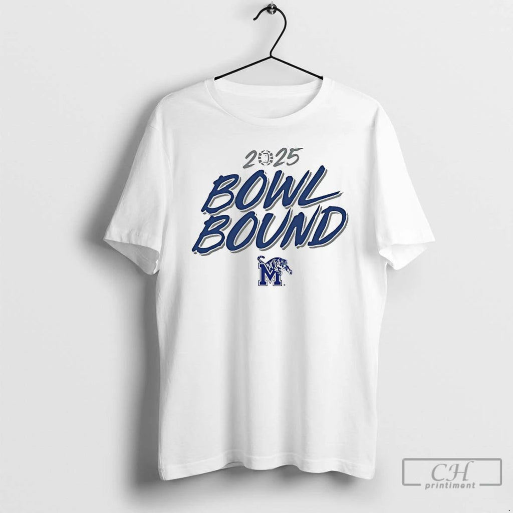 Classic Memphis Tigers Football 2025 Bowl Bound T Shirts Unisex T-shirt, Sweatshirt, Hoodie, Long Sleeve Tee - T-Shirt, Sweatshirt, Hoodie
