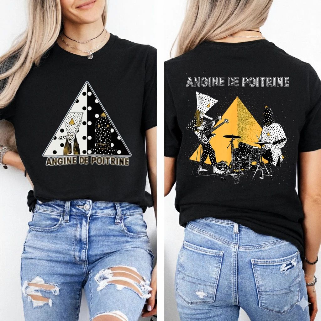 Angine de Poitrine Band Vintage Music Men Women 2 Side T-Shirt Unisex T-shirt, Sweatshirt, Hoodie, Long Sleeve Tee - T-Shirt, Sweatshirt, Hoodie