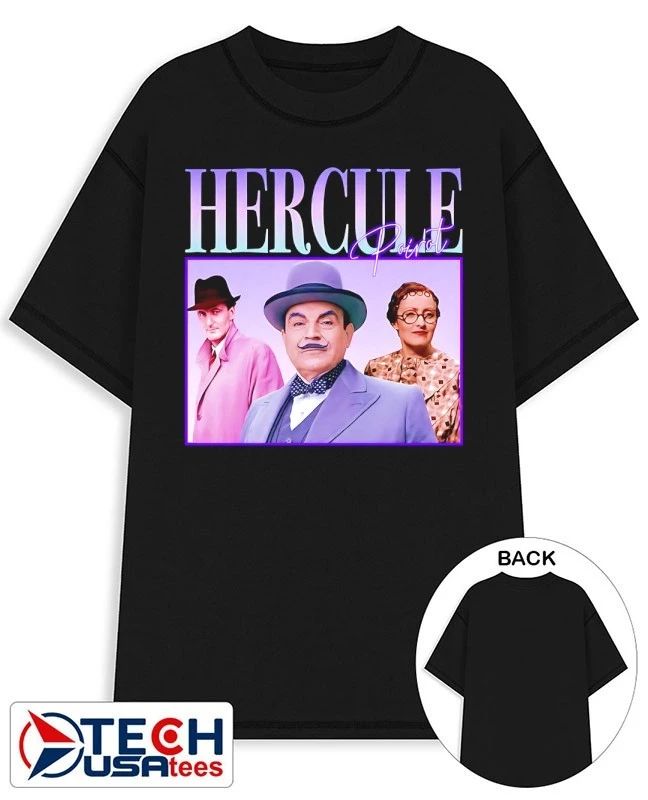 Hercule Poirot graphic shirt Unisex T-shirt, Sweatshirt, Hoodie, Long Sleeve Tee - T-Shirt, Sweatshirt, Hoodie