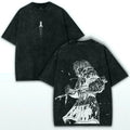 Anime Dark Warrior Graphic T-Shirt Oversized Cotton Streetwear Tee Unisex T-shirt, Sweatshirt, Hoodie, Long Sleeve Tee - T-Shirt, Sweatshirt, Hoodie