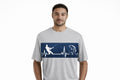 Fishing Heartbeat Graphic T-Shirt Light Grey Mens M, L, XL Casual Streetwear Unisex T-shirt, Sweatshirt, Hoodie, Long Sleeve Tee - T-Shirt, Sweatshirt, Hoodie