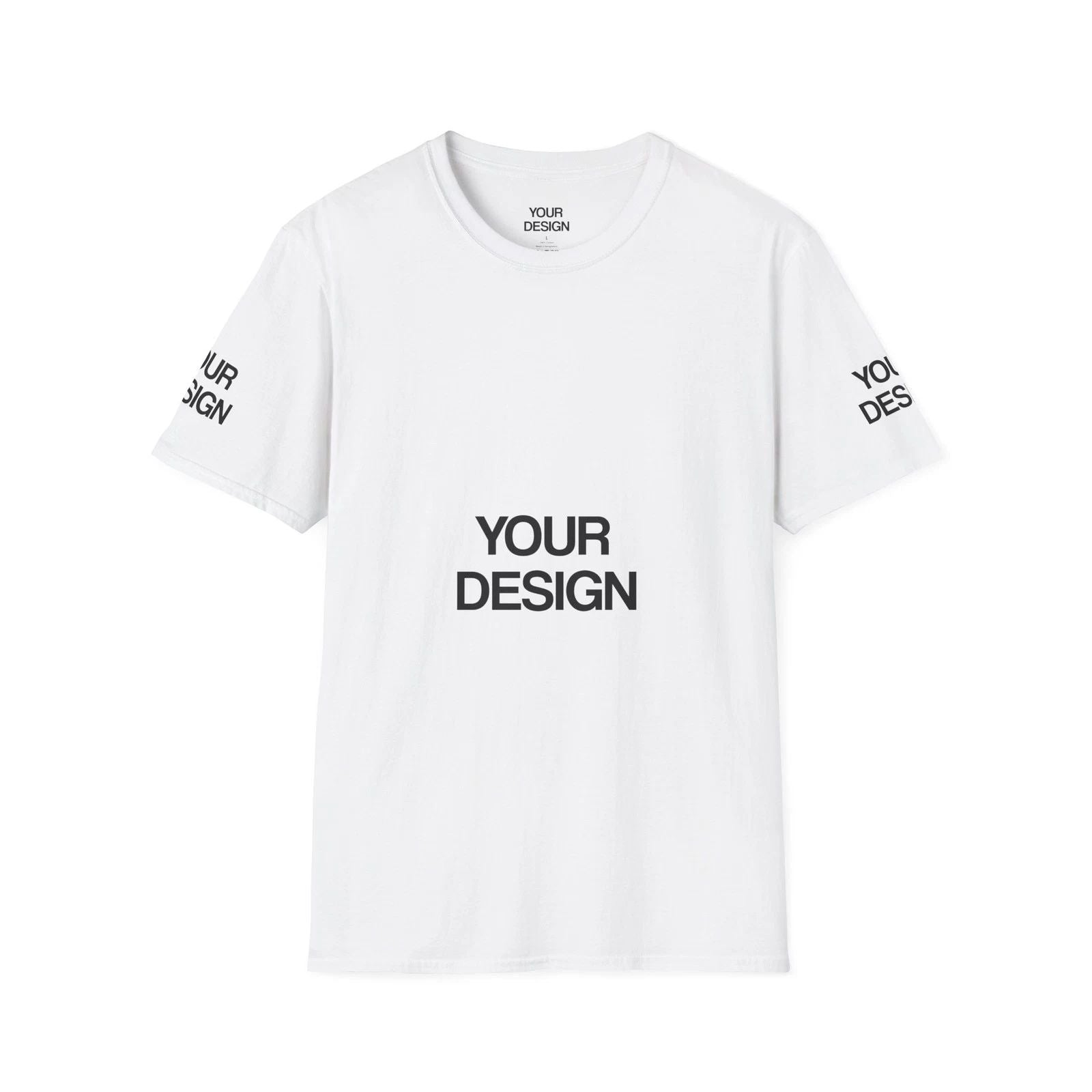 Custom Graphic T-Shirt | Plain White Mockup Tee Unisex T-shirt, Sweatshirt, Hoodie, Long Sleeve Tee - T-Shirt, Sweatshirt, Hoodie