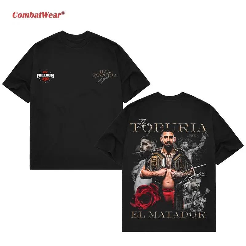 COMBATWEAR UFC FIGHTERS Ilia Topuria , Graphic Boxing T-Shirt Unisex T-shirt, Sweatshirt, Hoodie, Long Sleeve Tee - T-Shirt, Sweatshirt, Hoodie