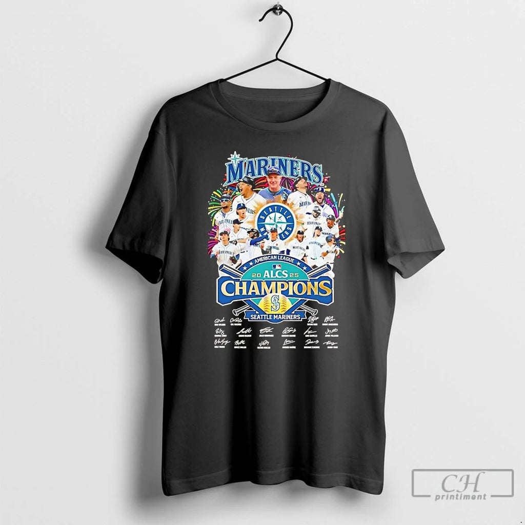 Classic 2025 Seattle Mariners Alcs American League Champions T Shirts Unisex T-shirt, Sweatshirt, Hoodie, Long Sleeve Tee - T-Shirt, Sweatshirt, Hoodie